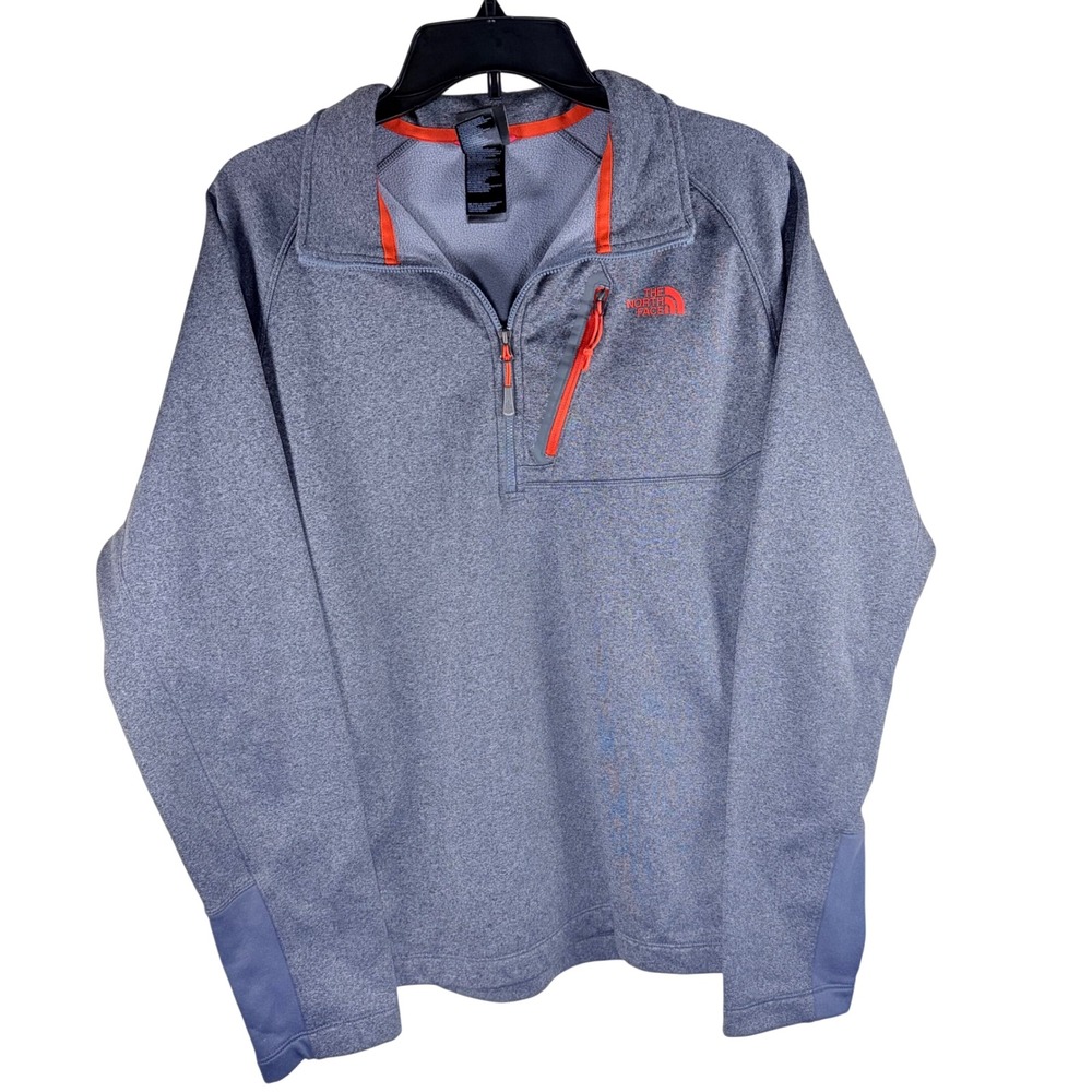 The North Face Canyonlands Quarter Zip Fleece Pullover Heather Gray Mens L